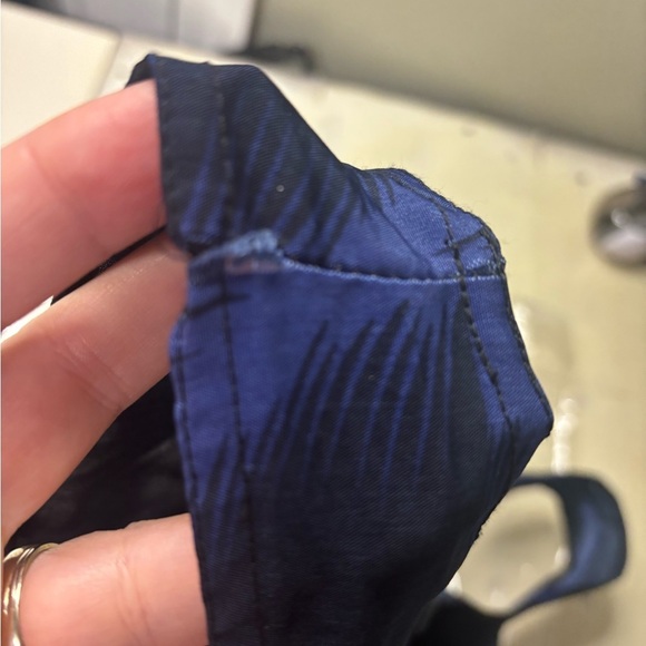 VTG 90s Looking Good Tropical Shift Dress Hawaiian Sleeveless Size Large Palm - Picture 7 of 7